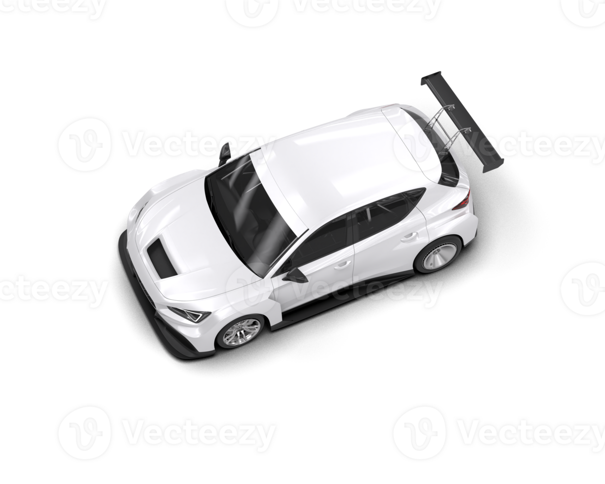 Realistic race car isolated on background. 3d rendering - illustration png