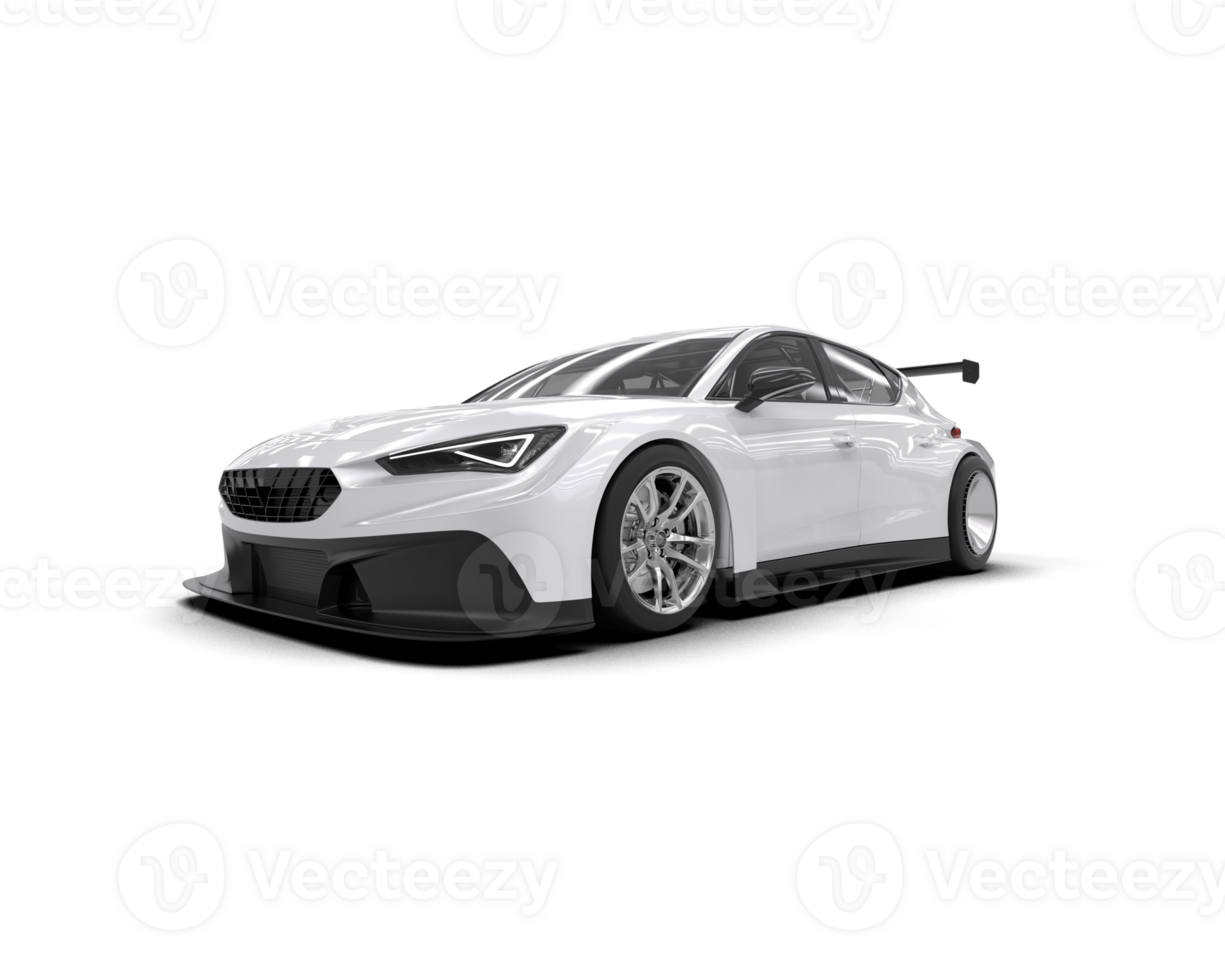 Realistic race car isolated on background. 3d rendering - illustration png