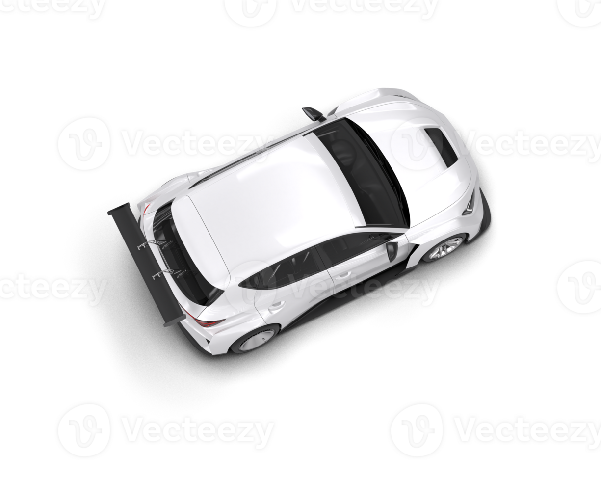 Realistic race car isolated on background. 3d rendering - illustration png