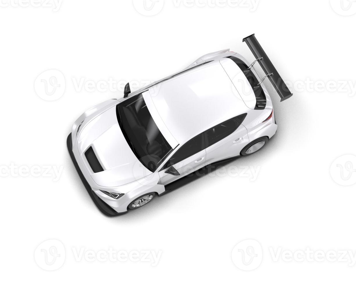 Realistic race car isolated on background. 3d rendering - illustration png