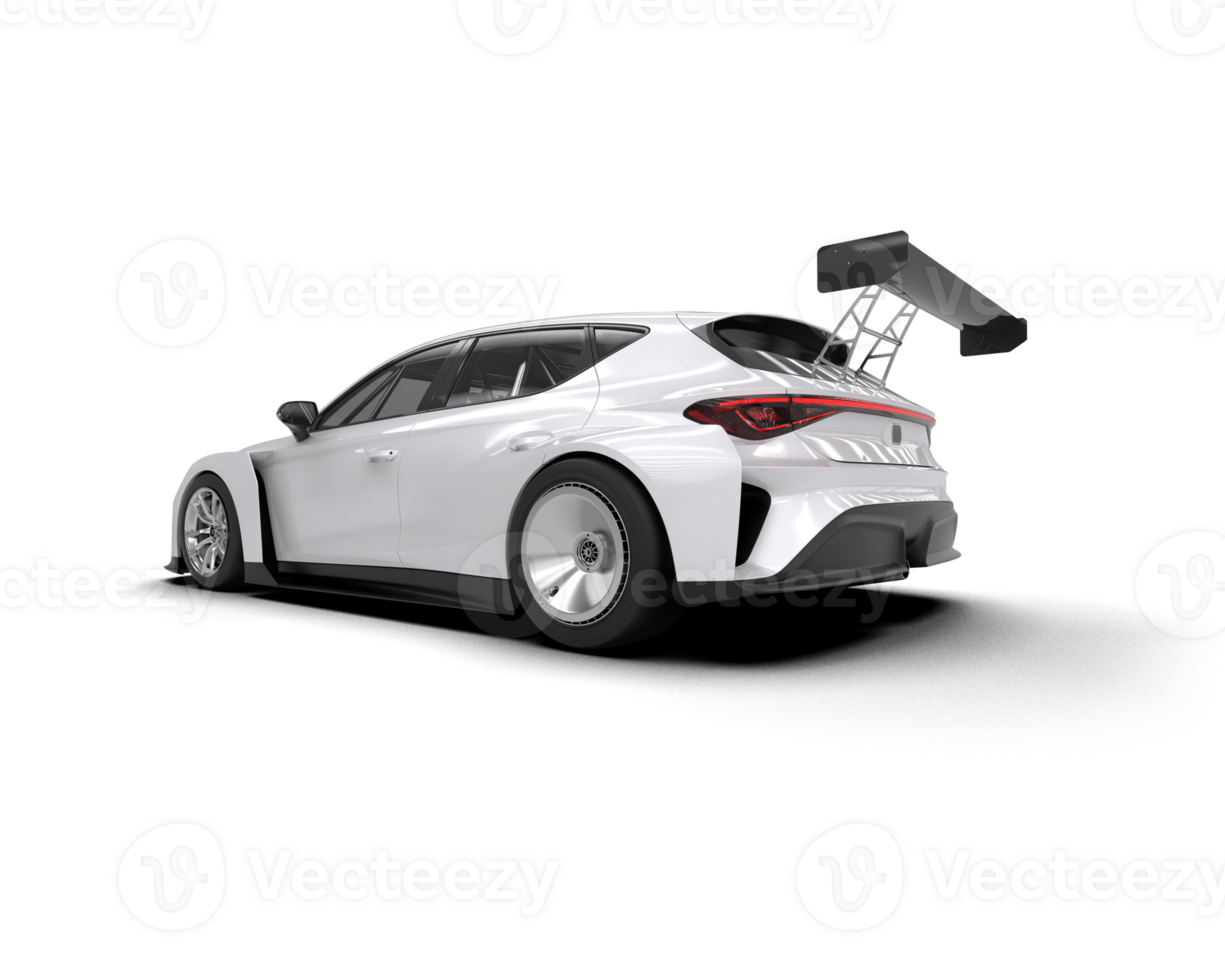 Realistic race car isolated on background. 3d rendering - illustration png