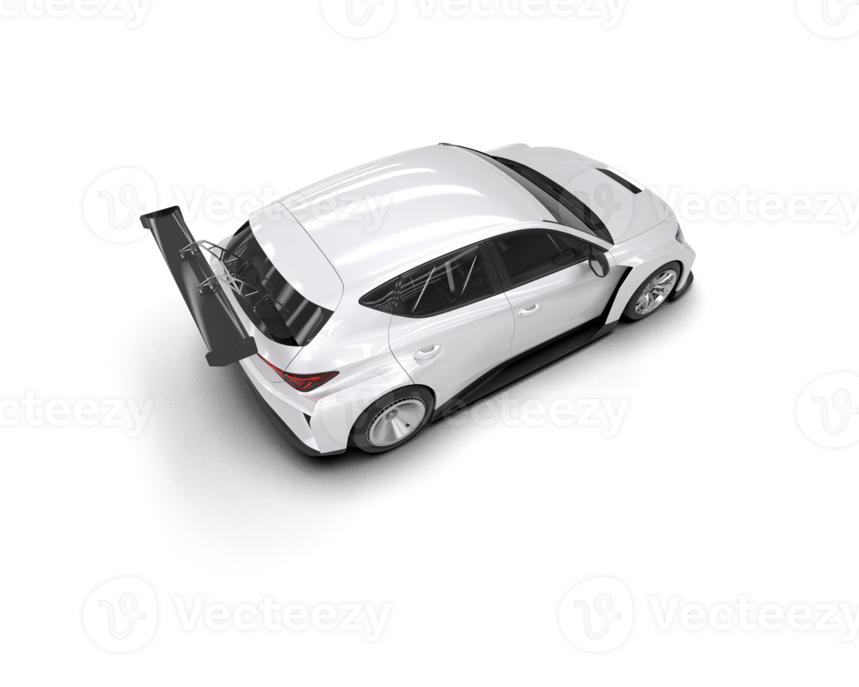 Realistic race car isolated on background. 3d rendering - illustration png