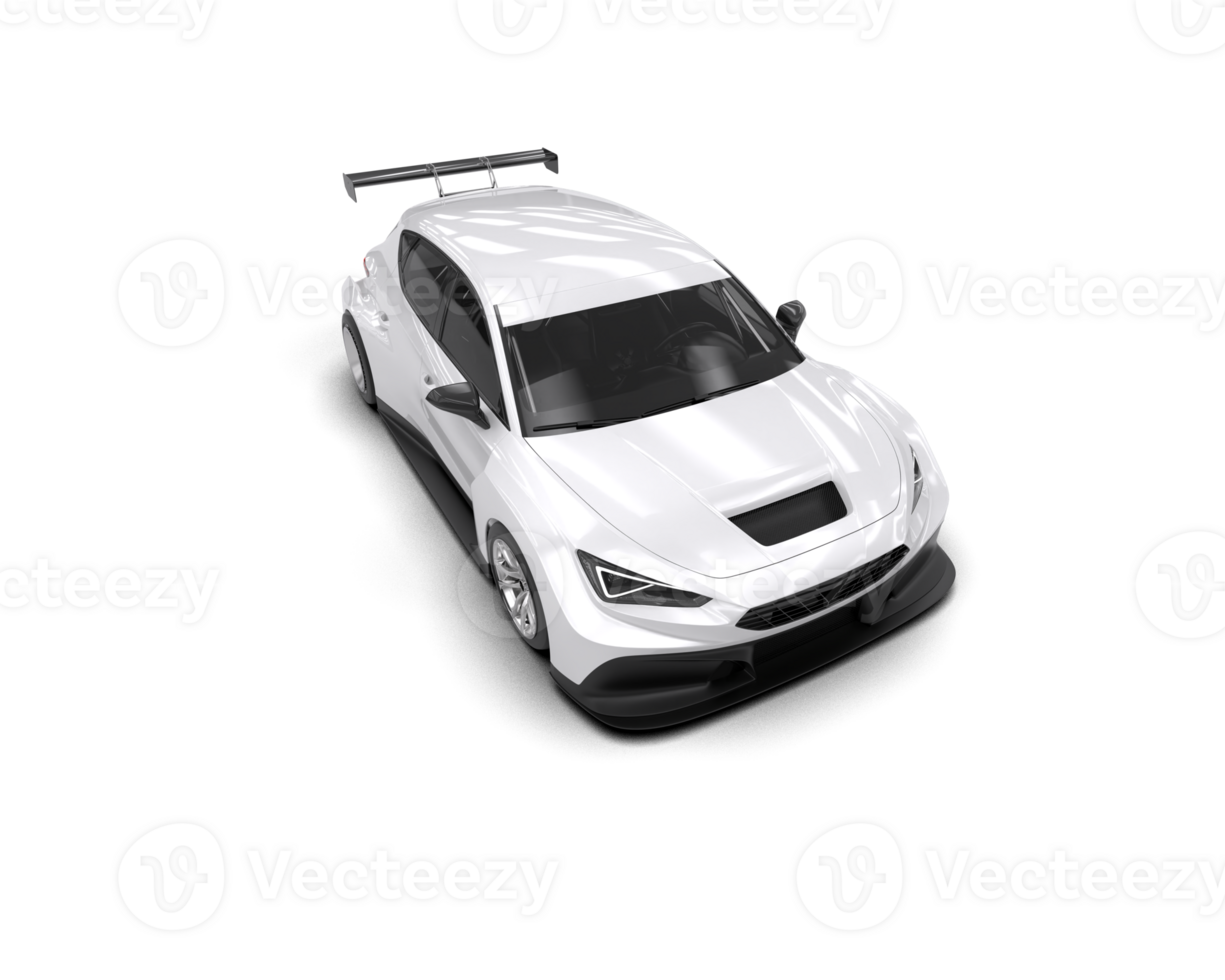 Realistic race car isolated on background. 3d rendering - illustration png