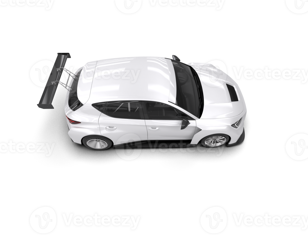 Realistic race car isolated on background. 3d rendering - illustration png
