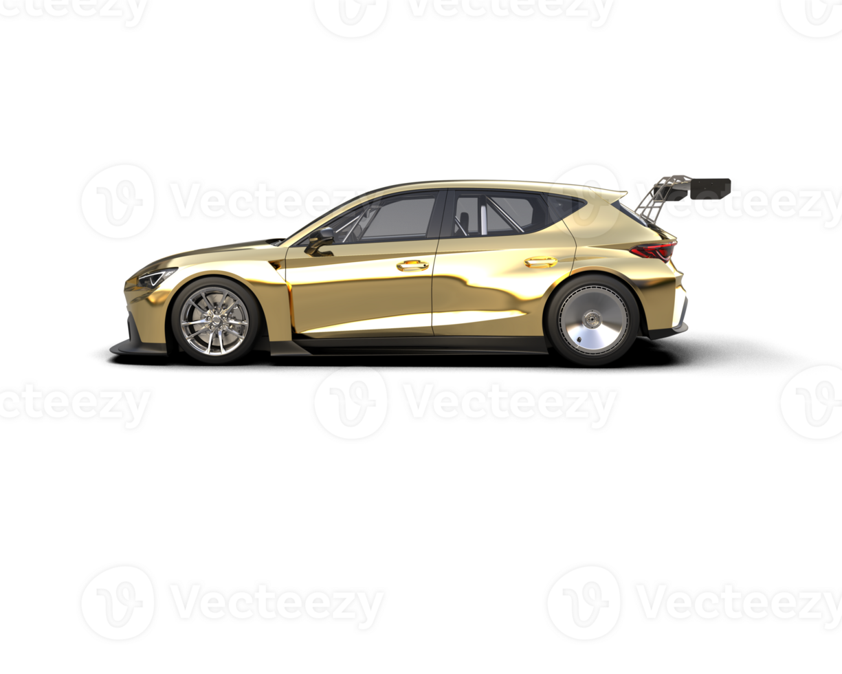 Realistic race car isolated on background. 3d rendering - illustration png