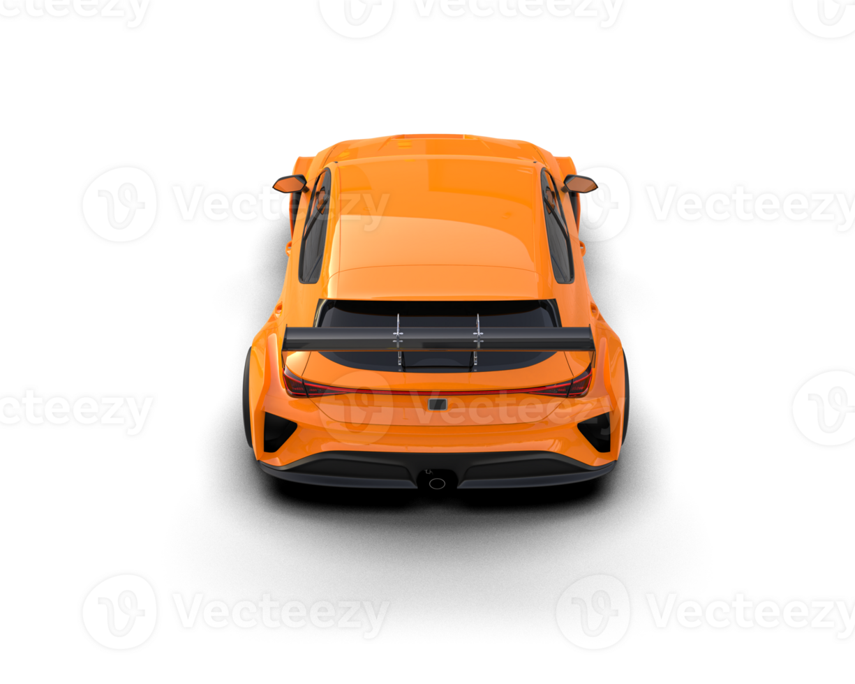 Realistic race car isolated on background. 3d rendering - illustration png