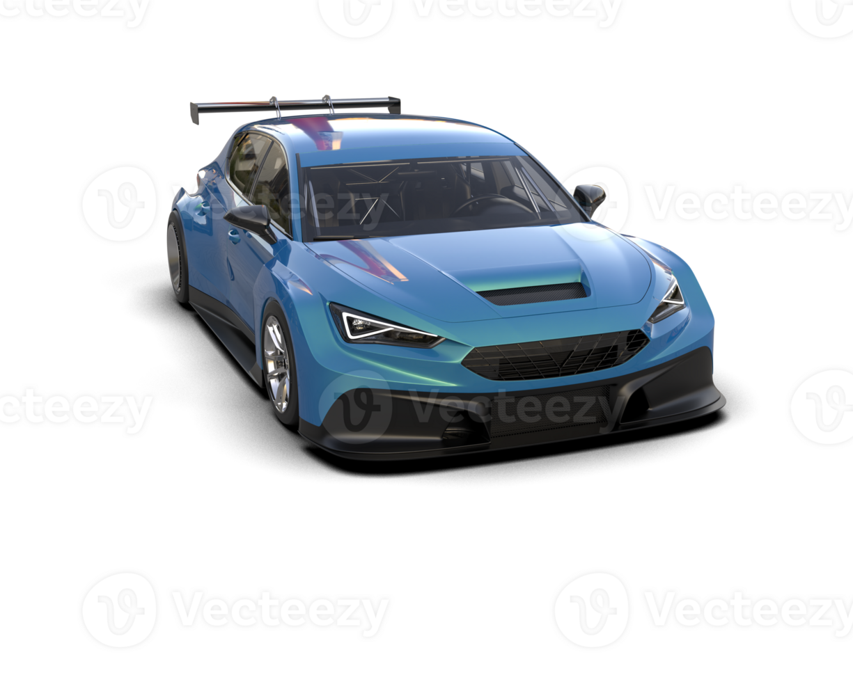 Realistic race car isolated on background. 3d rendering - illustration png
