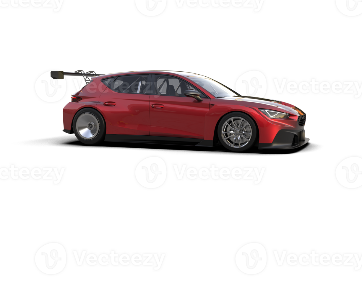 Realistic race car isolated on background. 3d rendering - illustration png