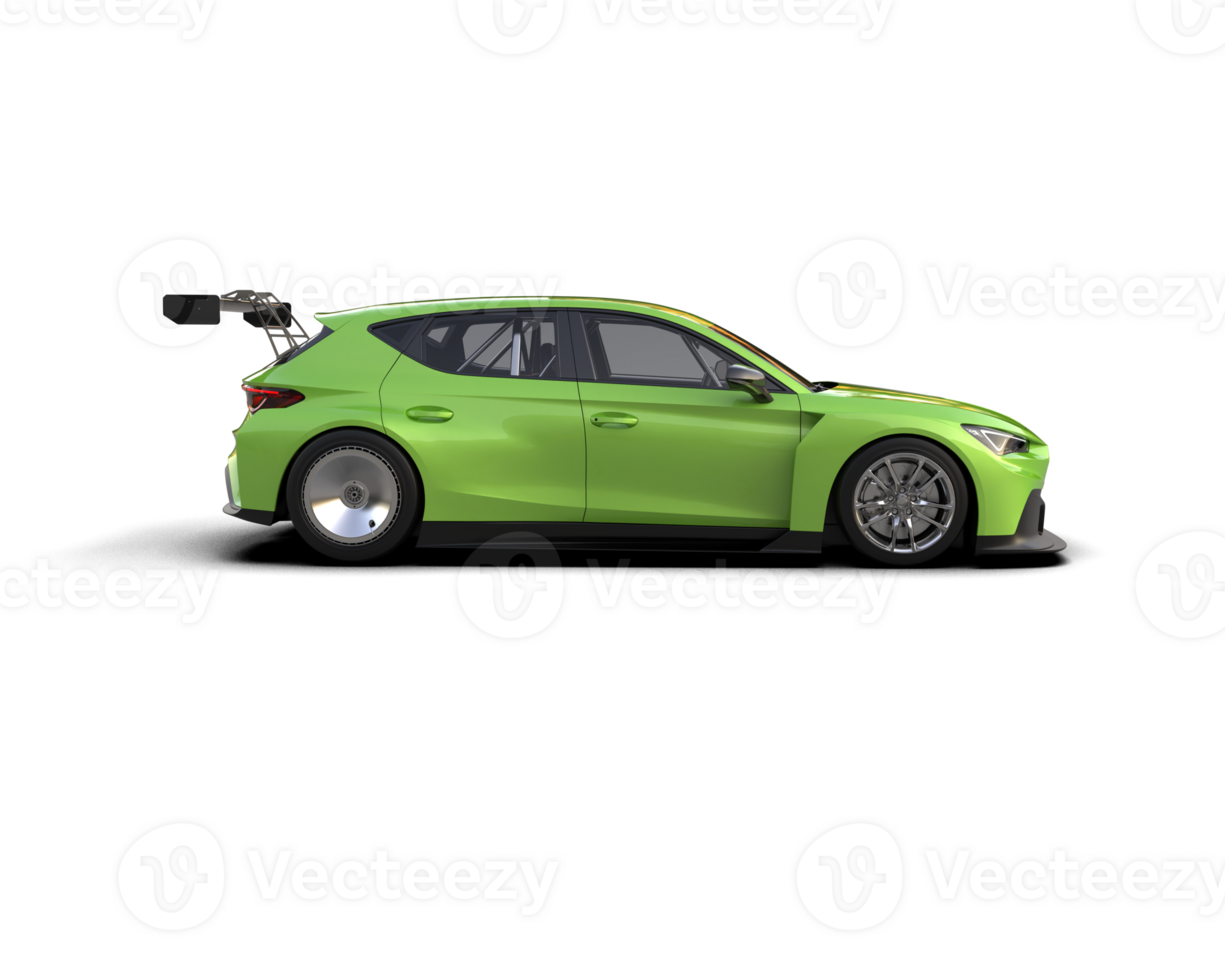 Realistic race car isolated on background. 3d rendering - illustration png