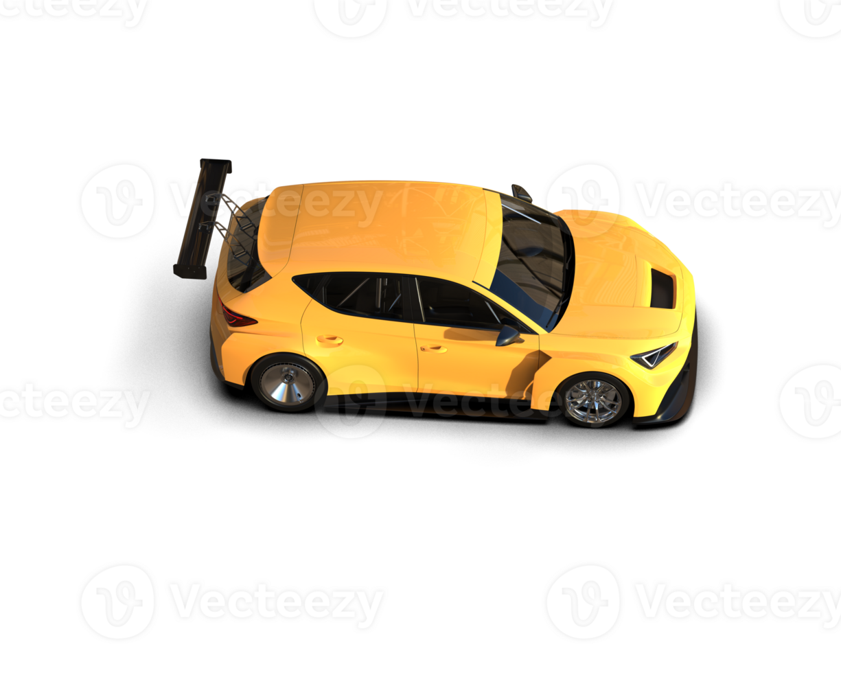 Realistic race car isolated on background. 3d rendering - illustration png