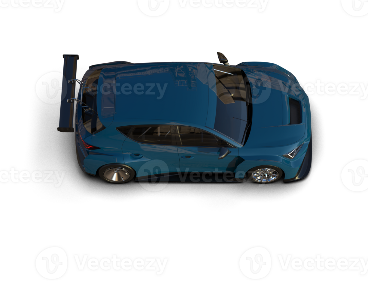 Realistic race car isolated on background. 3d rendering - illustration png