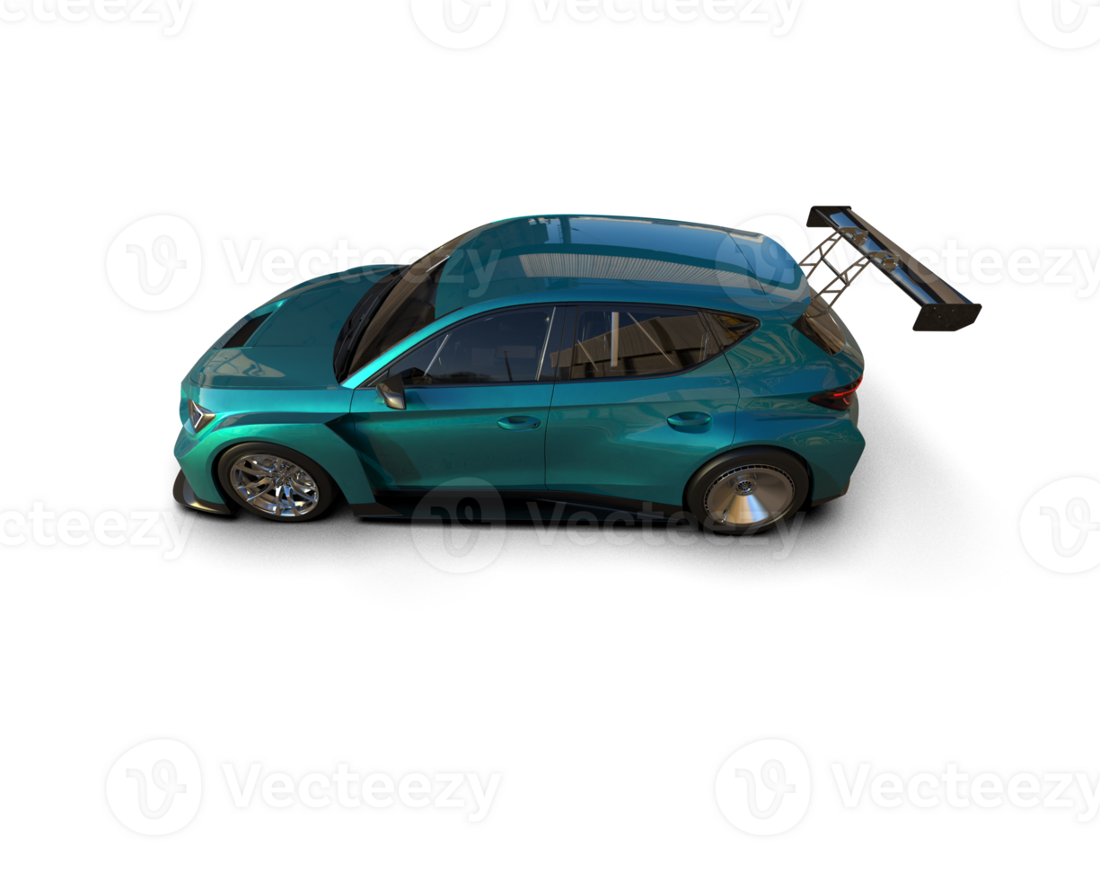 Realistic race car isolated on background. 3d rendering - illustration png