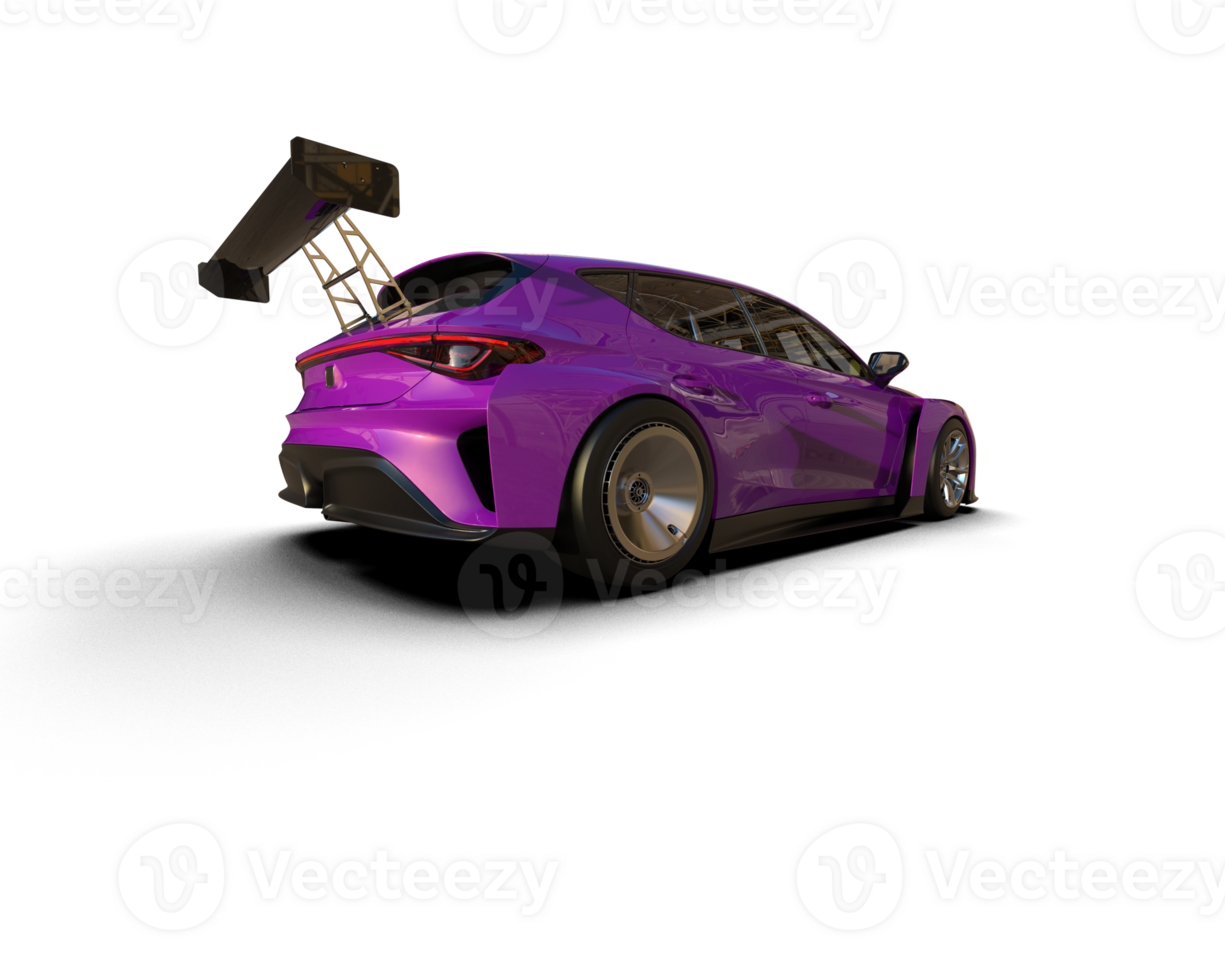 Realistic race car isolated on background. 3d rendering - illustration png