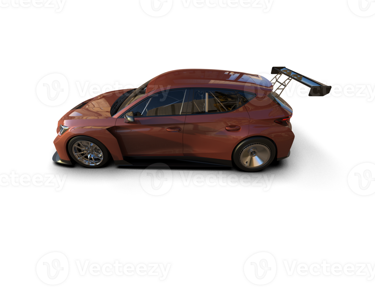 Realistic race car isolated on background. 3d rendering - illustration png
