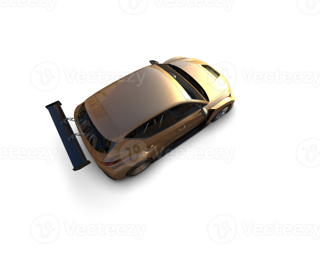 Realistic race car isolated on background. 3d rendering - illustration png