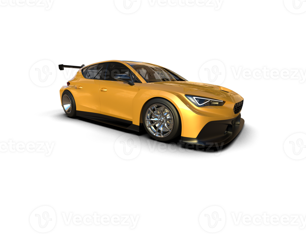 Realistic race car isolated on background. 3d rendering - illustration png