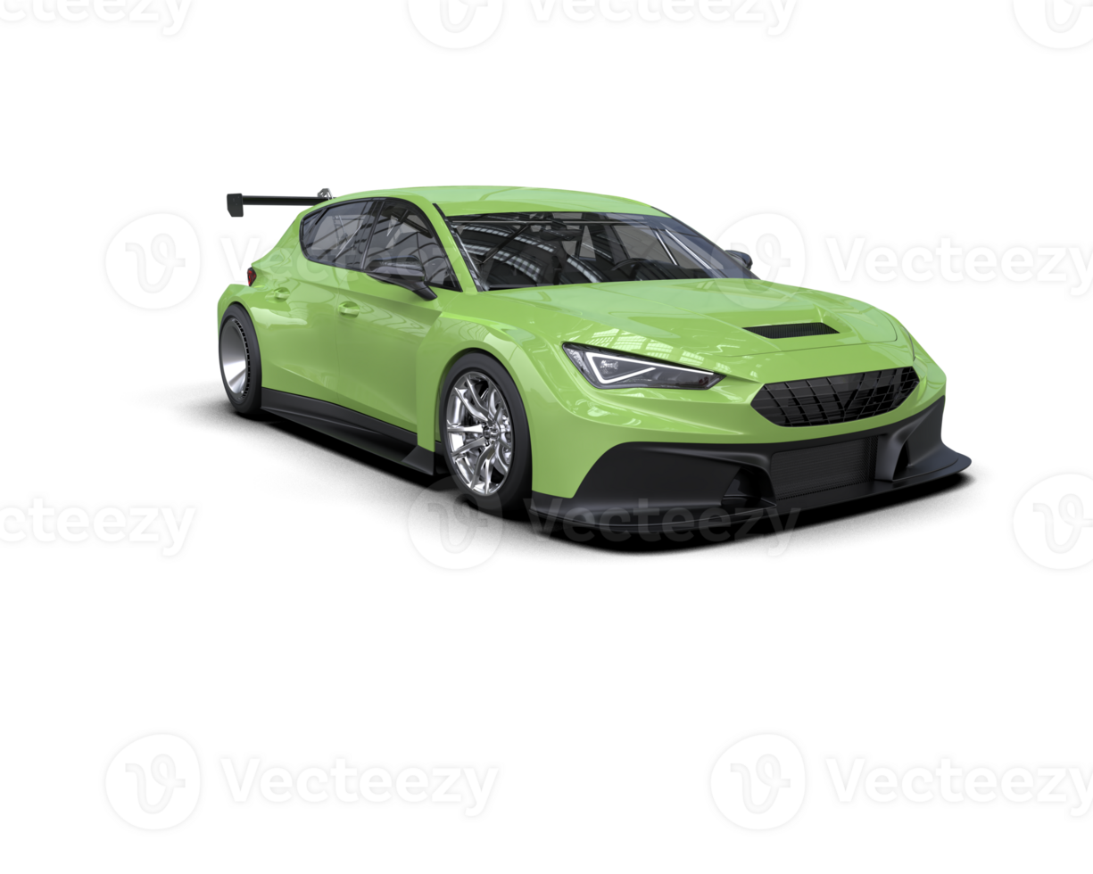 Realistic race car isolated on background. 3d rendering - illustration png