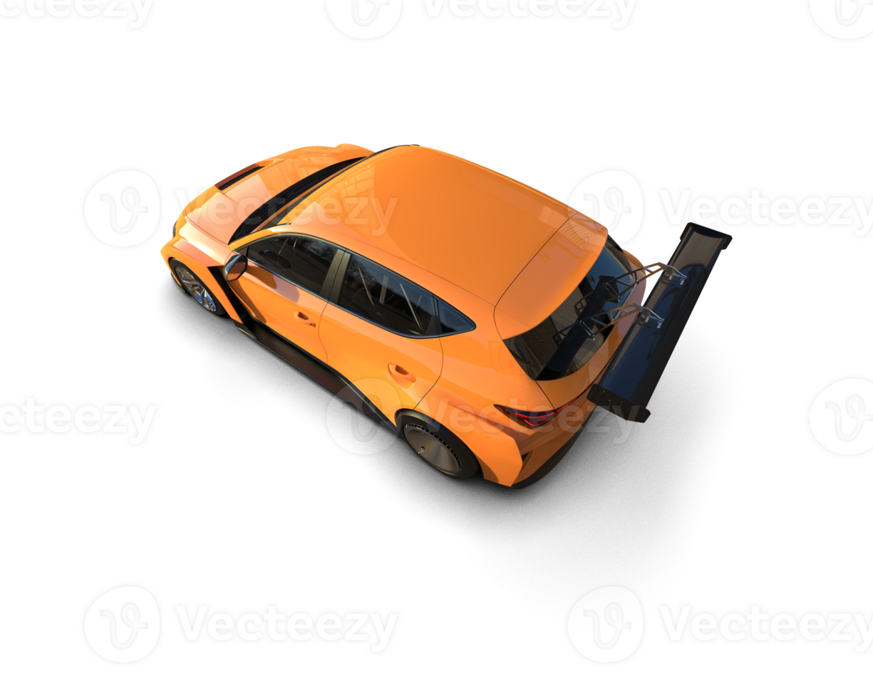 Realistic race car isolated on background. 3d rendering - illustration png