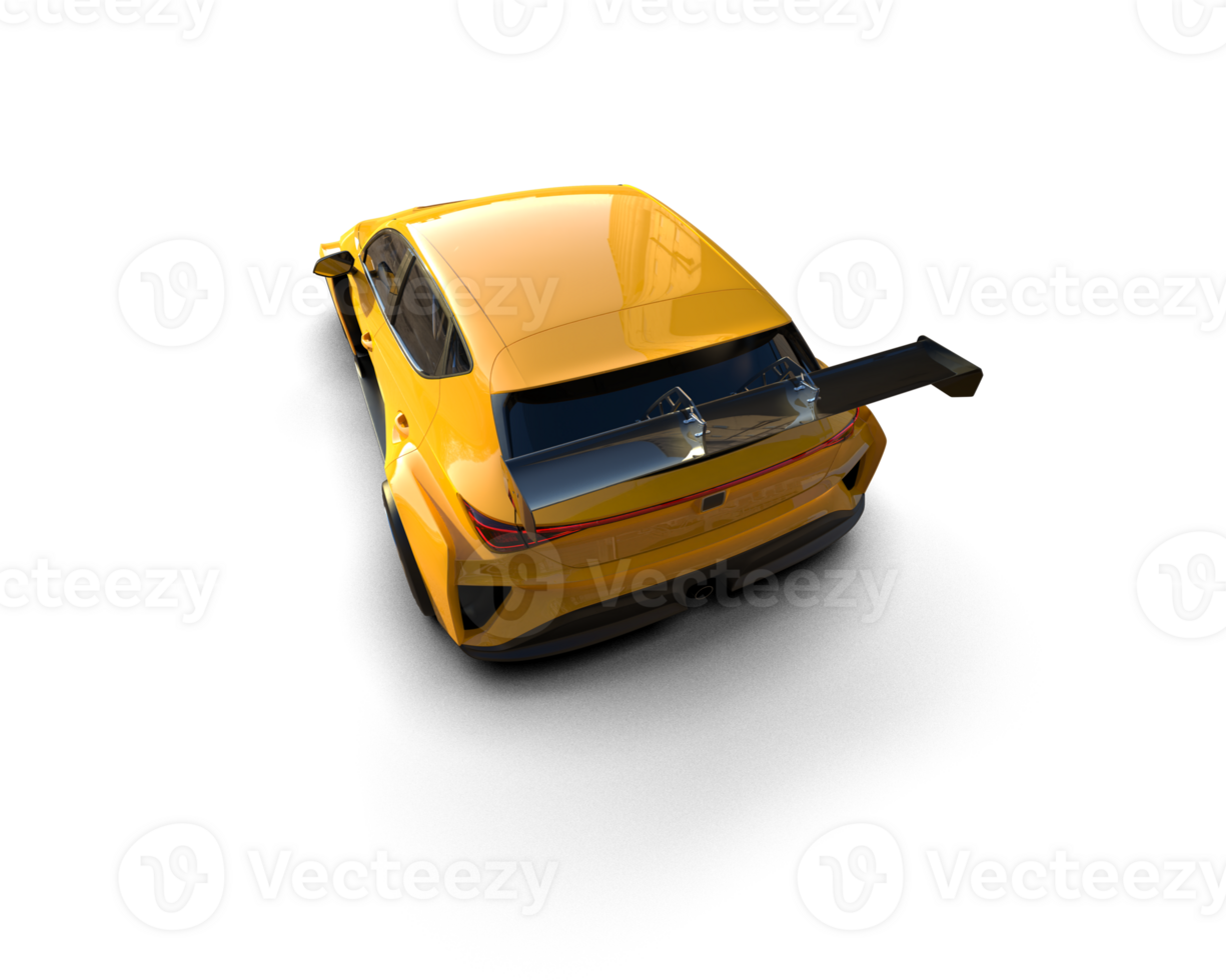 Realistic race car isolated on background. 3d rendering - illustration png
