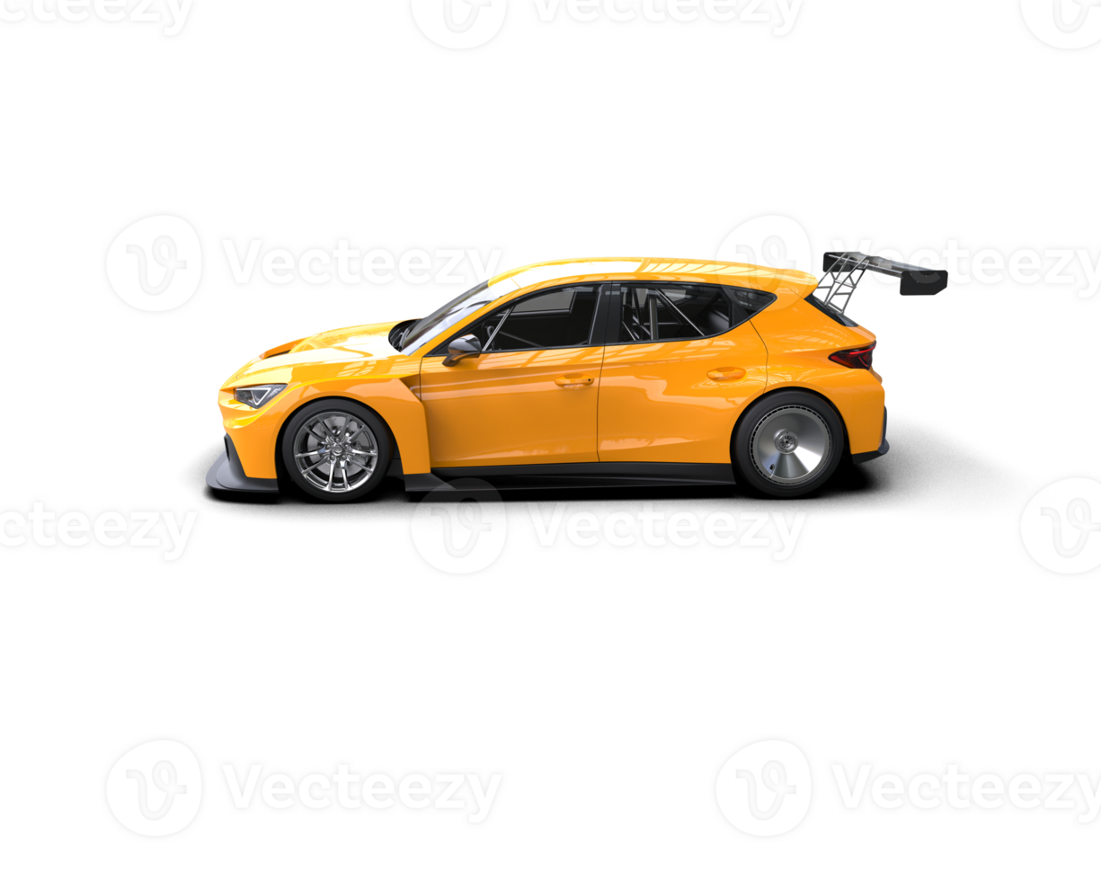 Realistic race car isolated on background. 3d rendering - illustration png