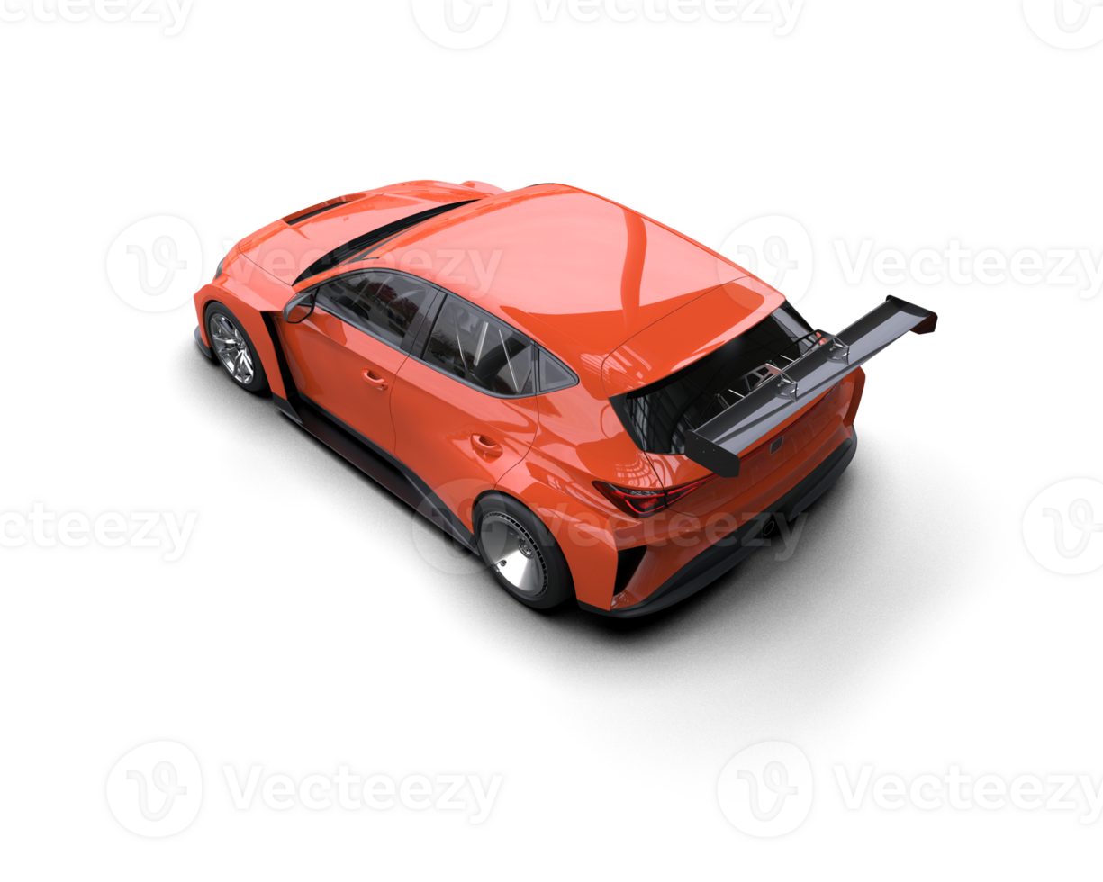 Realistic race car isolated on background. 3d rendering - illustration png