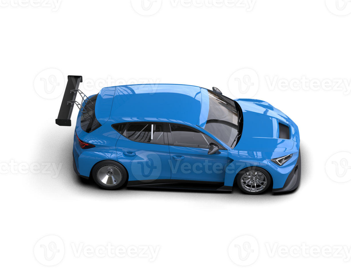 Realistic race car isolated on background. 3d rendering - illustration png