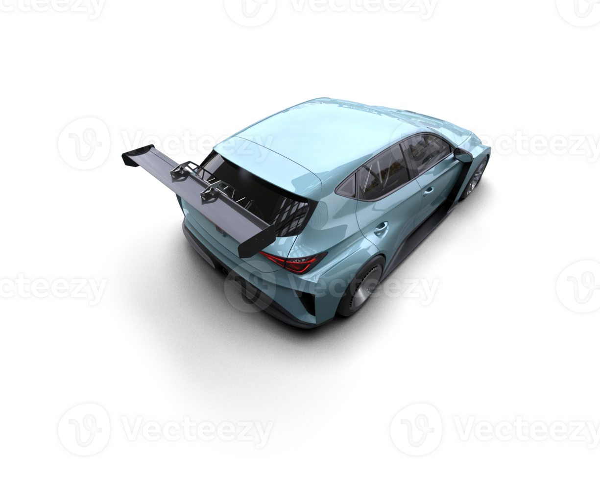 Realistic race car isolated on background. 3d rendering - illustration png