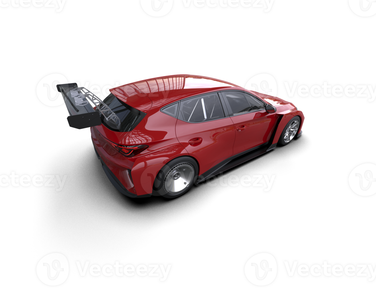 Realistic race car isolated on background. 3d rendering - illustration png