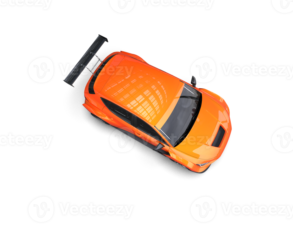 Realistic race car isolated on background. 3d rendering - illustration png