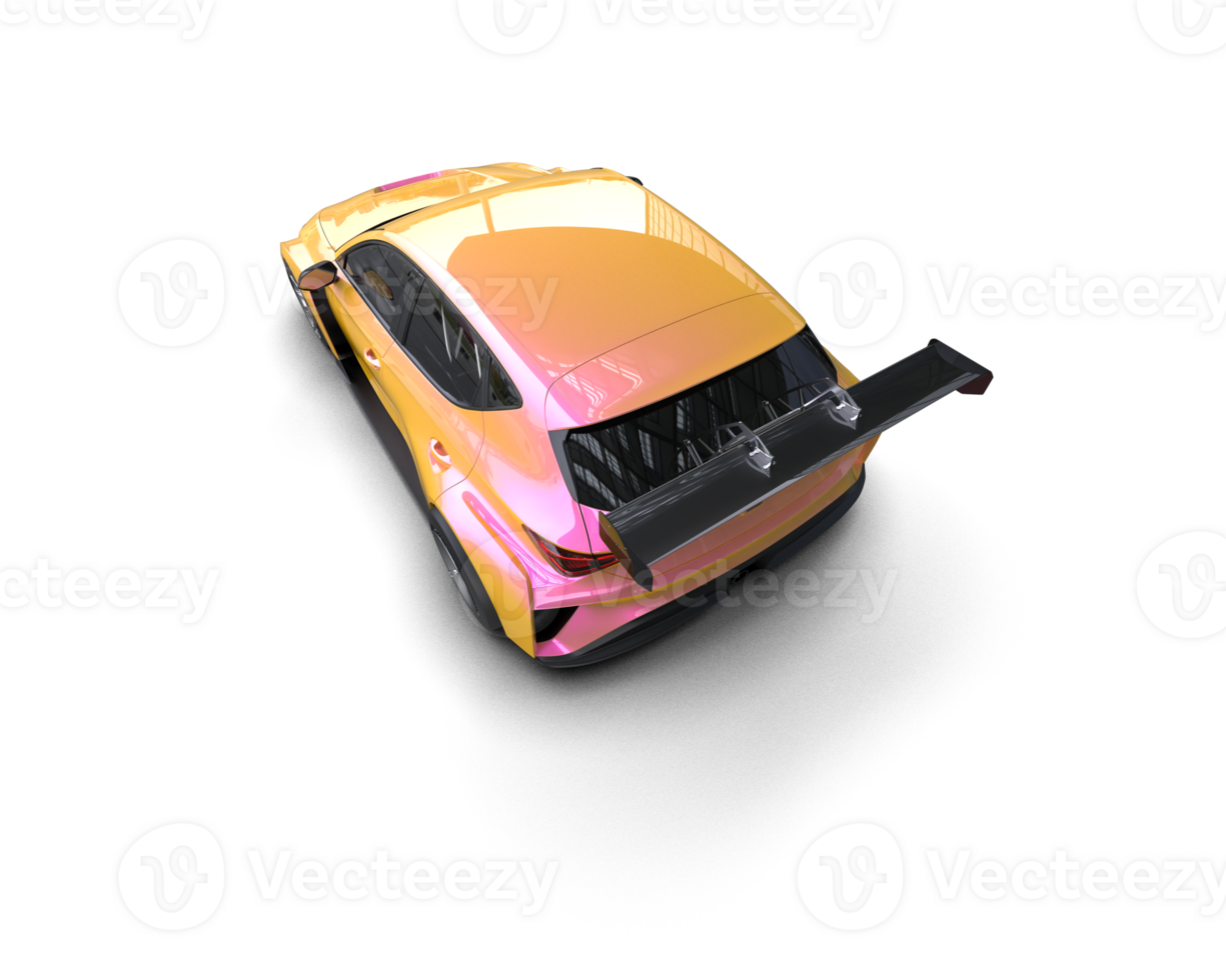 Realistic race car isolated on background. 3d rendering - illustration png
