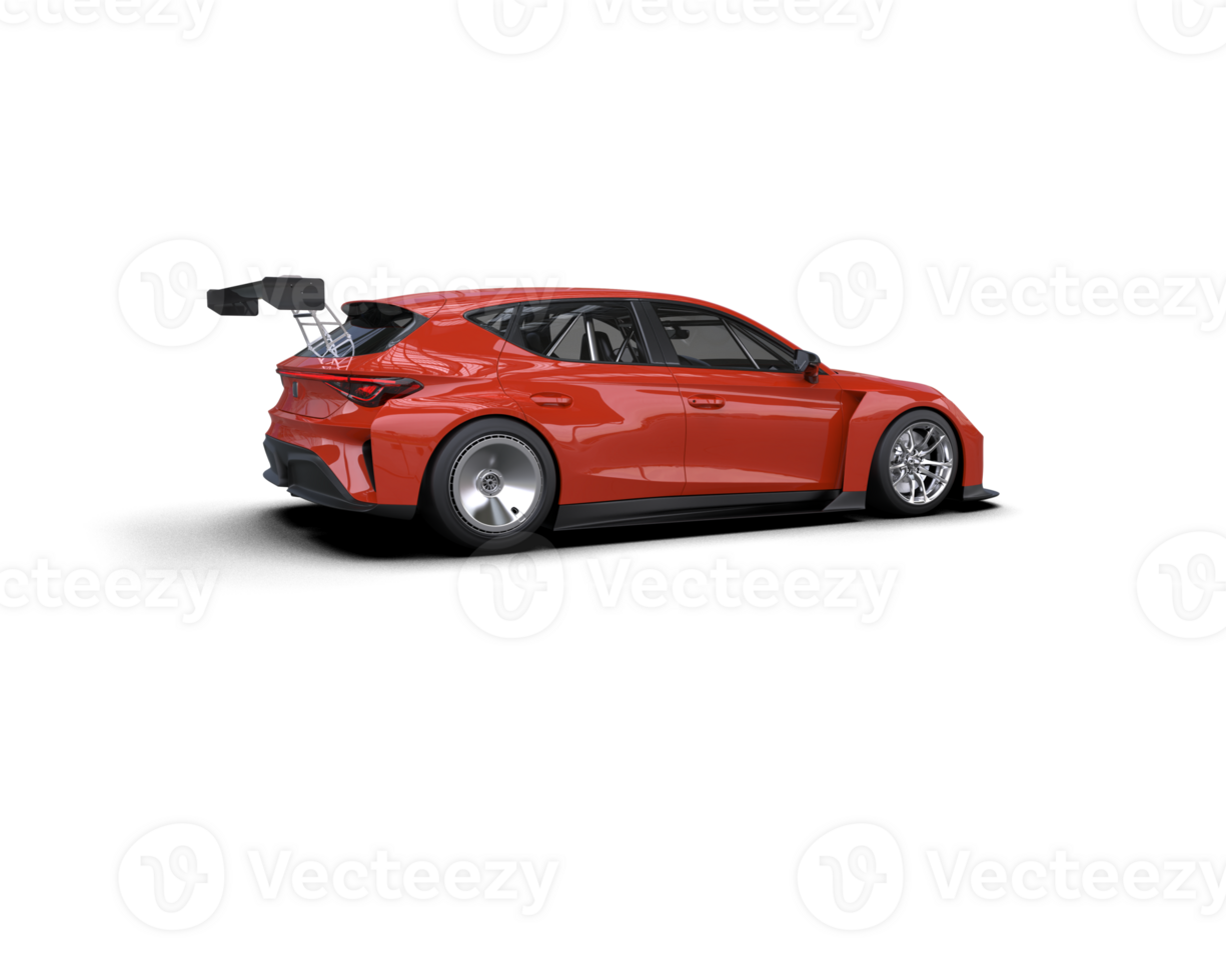 Realistic race car isolated on background. 3d rendering - illustration png