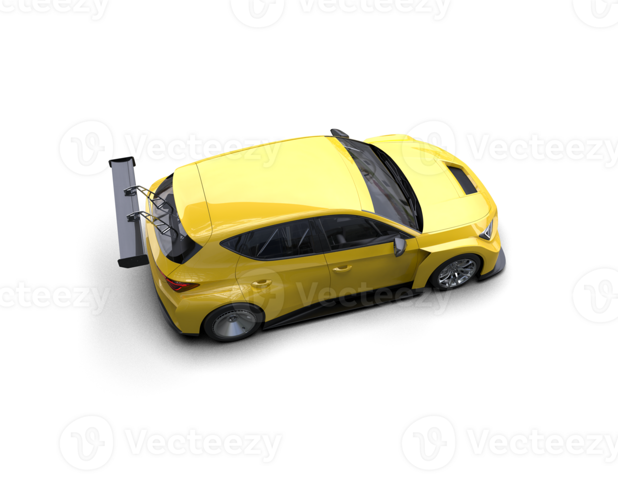 Realistic race car isolated on background. 3d rendering - illustration png