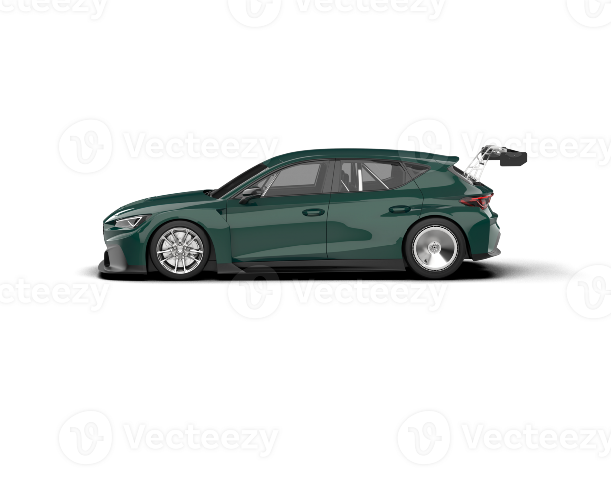 Realistic race car isolated on background. 3d rendering - illustration png
