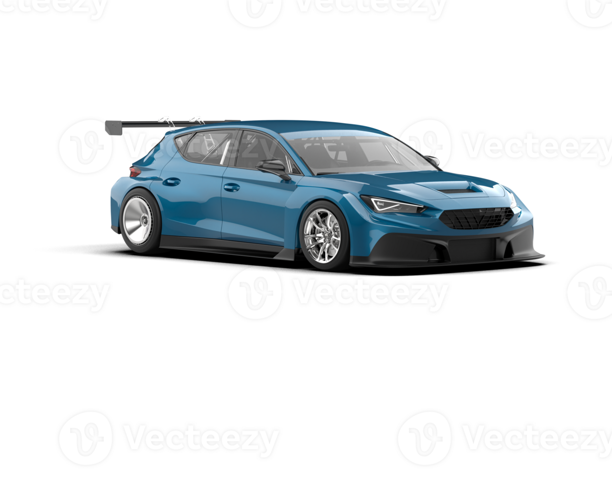 Realistic race car isolated on background. 3d rendering - illustration png