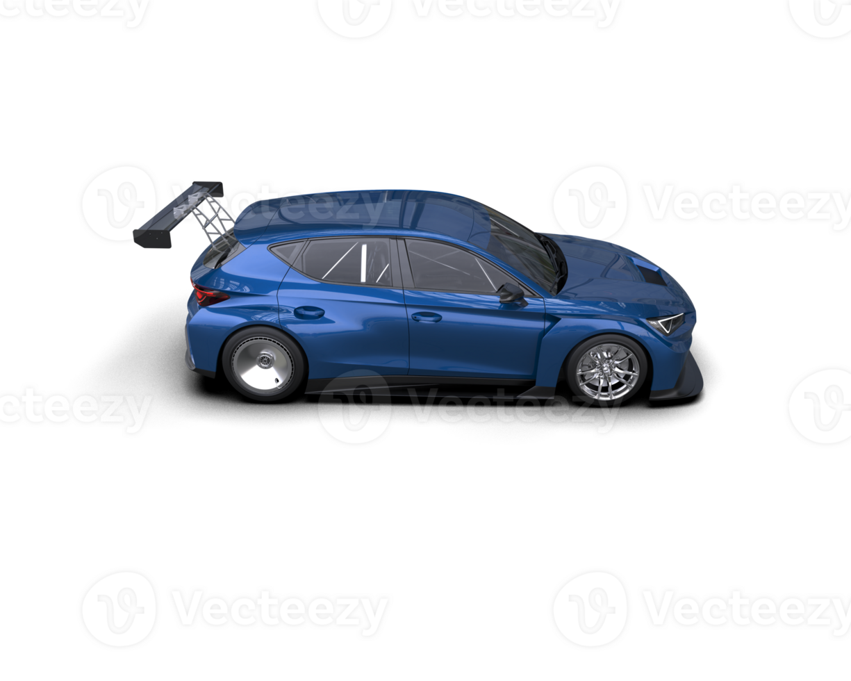 Realistic race car isolated on background. 3d rendering - illustration png