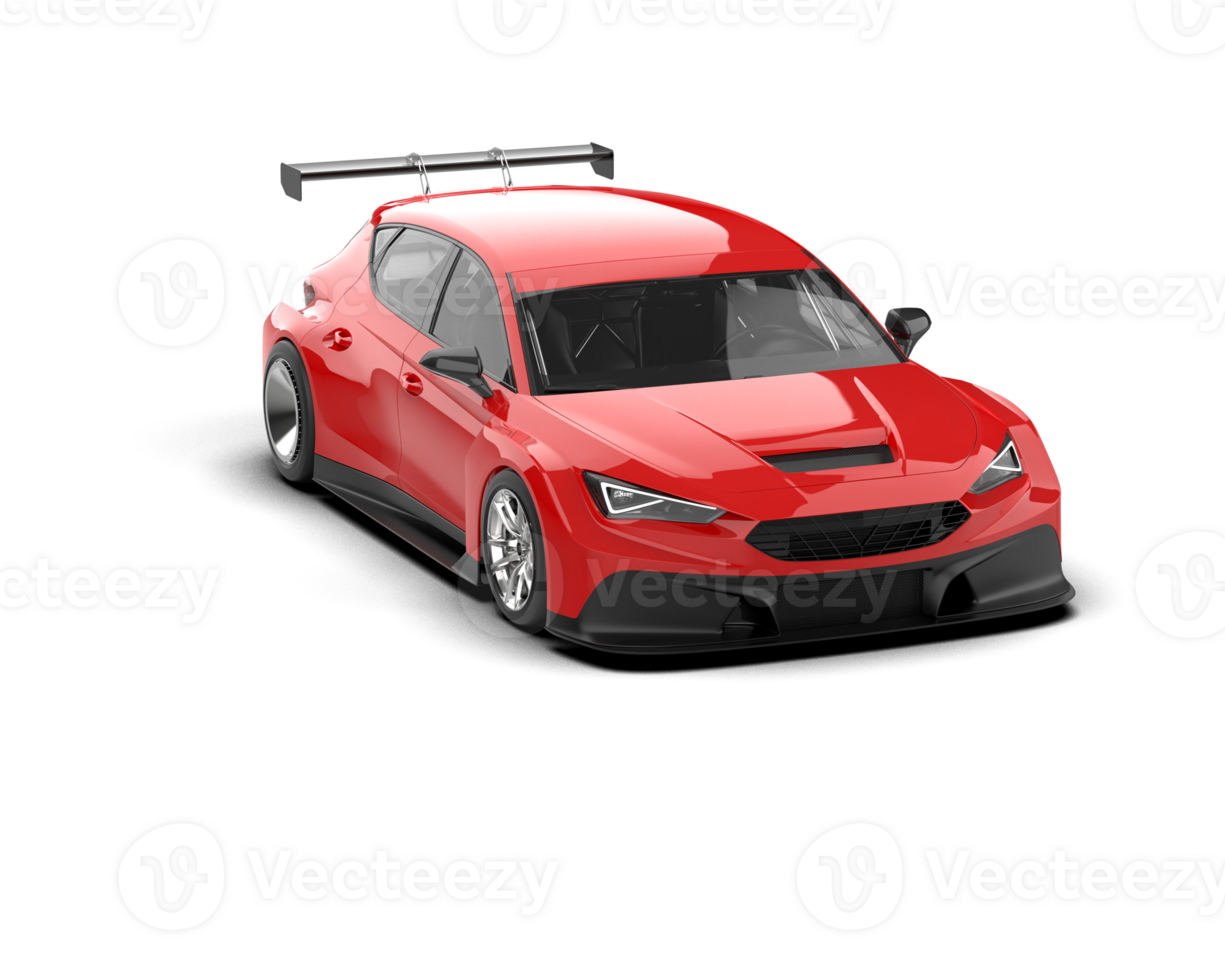 Realistic race car isolated on background. 3d rendering - illustration png