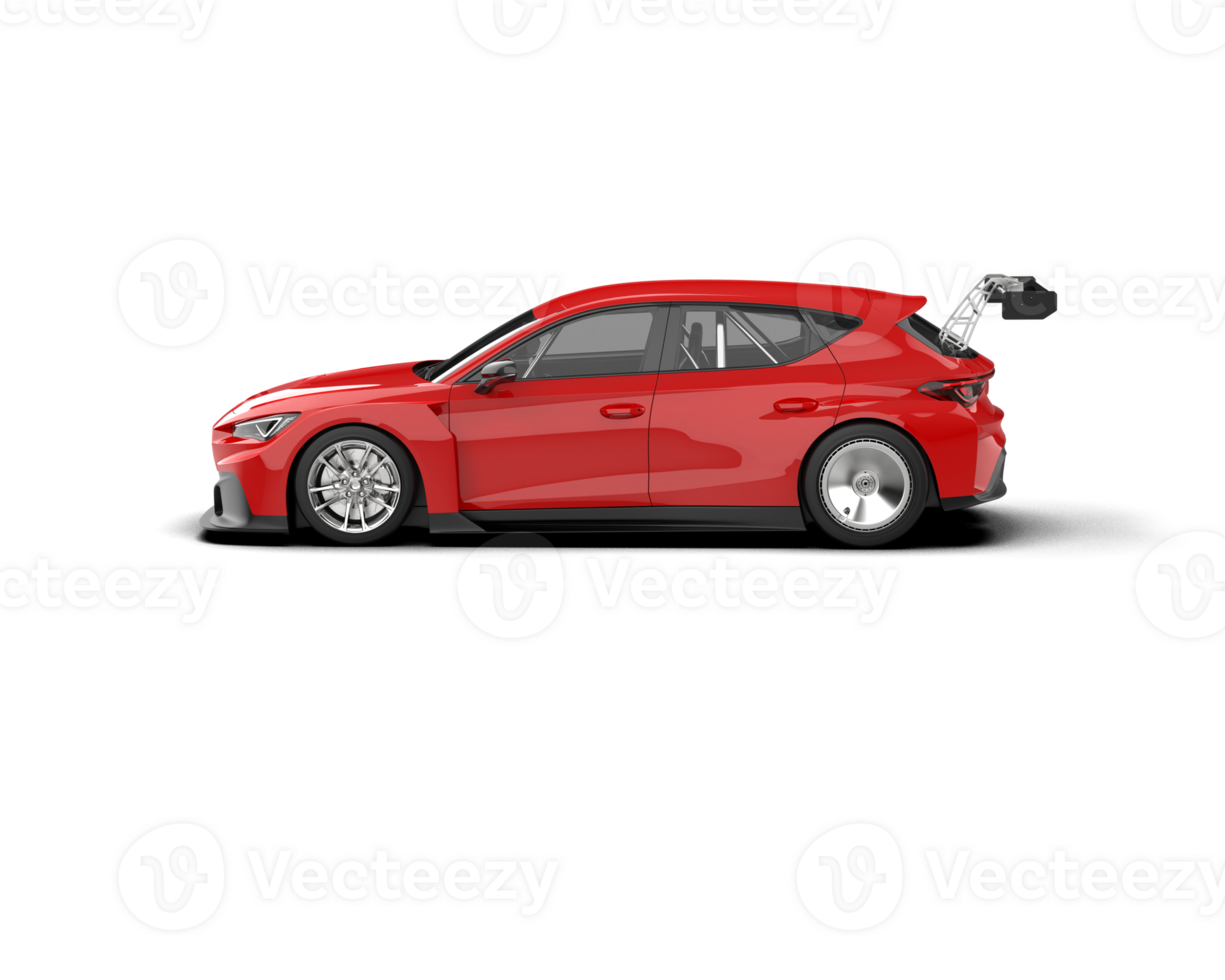 Realistic race car isolated on background. 3d rendering - illustration png