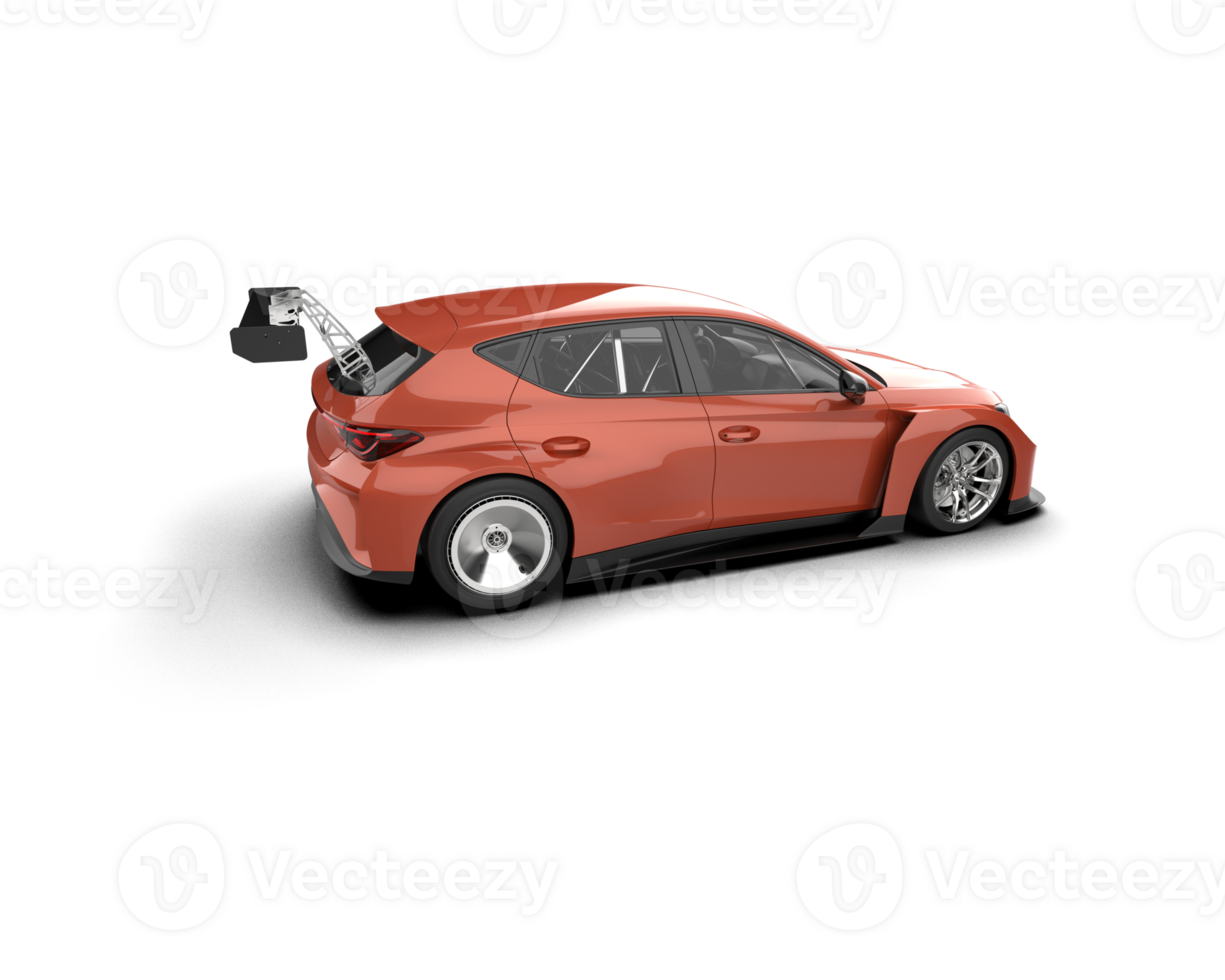 Realistic race car isolated on background. 3d rendering - illustration png
