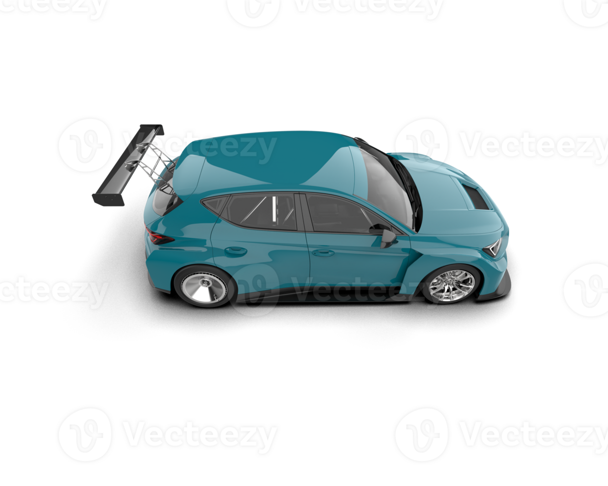 Realistic race car isolated on background. 3d rendering - illustration png