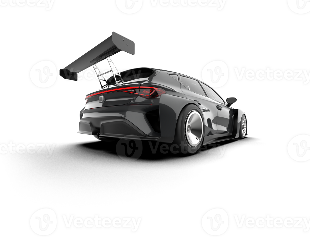 Realistic race car isolated on background. 3d rendering - illustration png