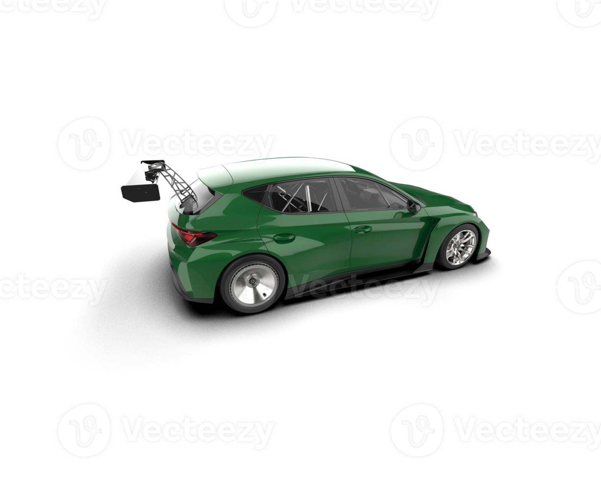 Realistic race car isolated on background. 3d rendering - illustration png