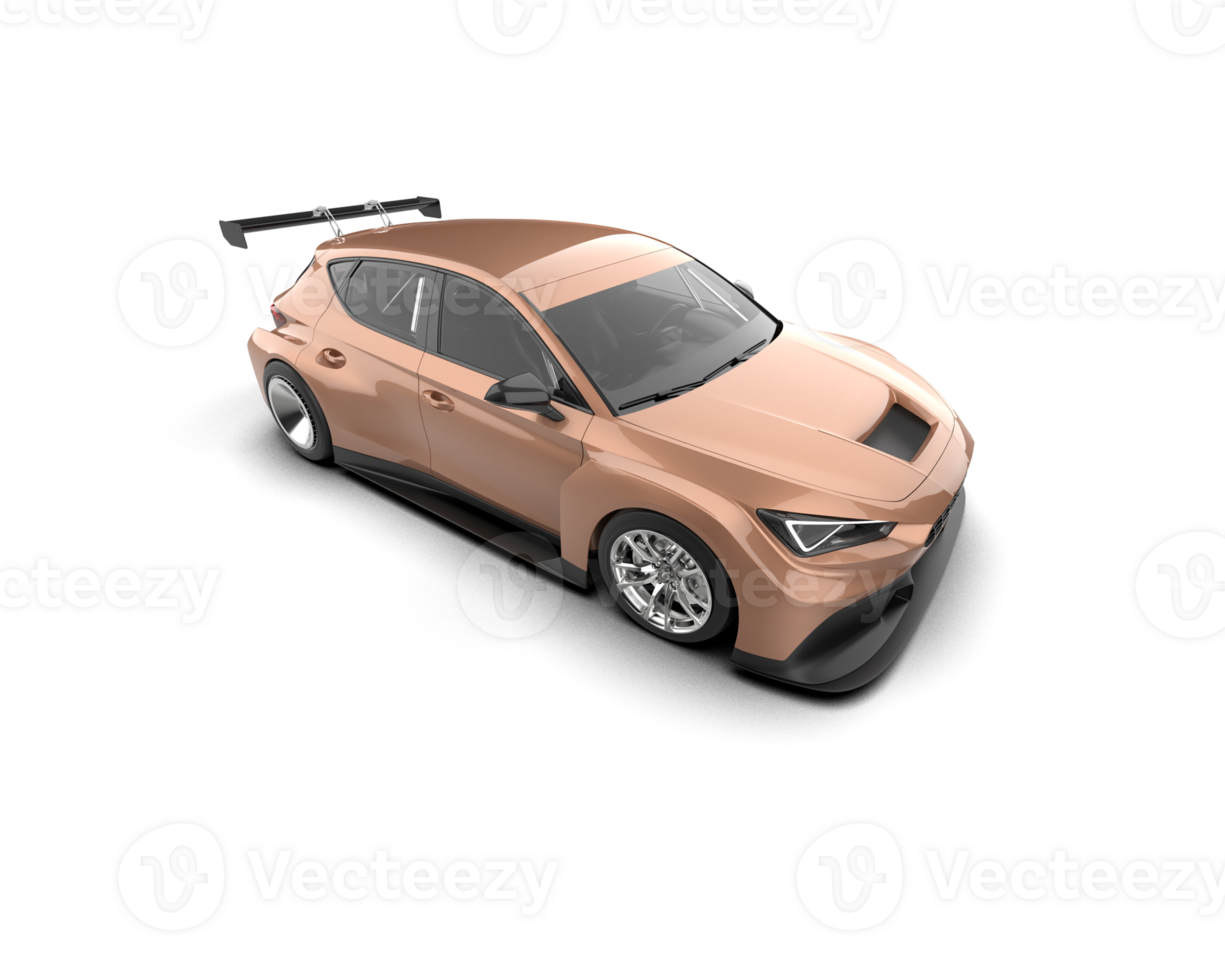 Realistic race car isolated on background. 3d rendering - illustration png