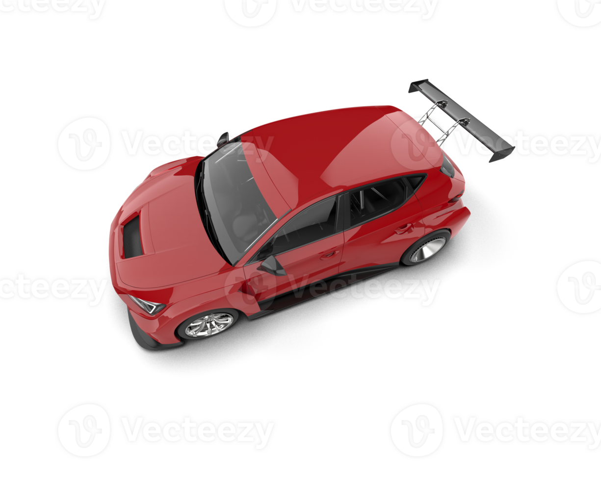 Realistic race car isolated on background. 3d rendering - illustration png