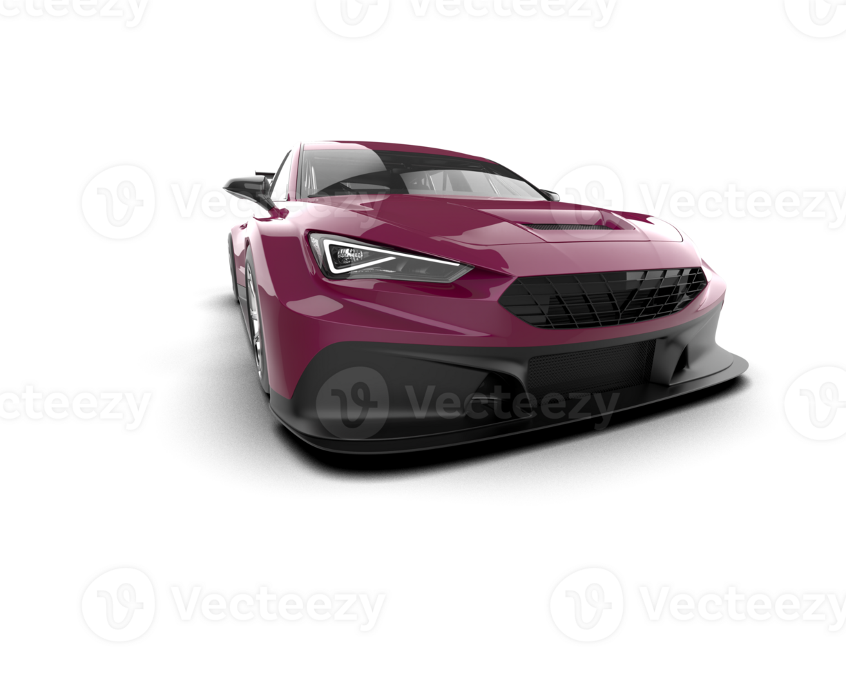 Realistic race car isolated on background. 3d rendering - illustration png