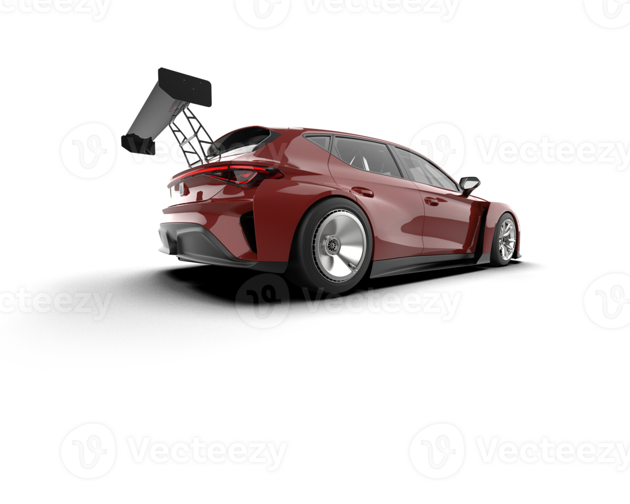 Realistic race car isolated on background. 3d rendering - illustration png