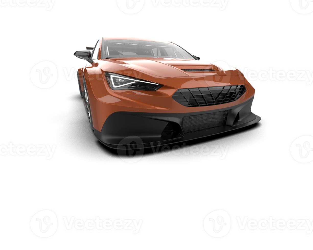 Realistic race car isolated on background. 3d rendering - illustration png