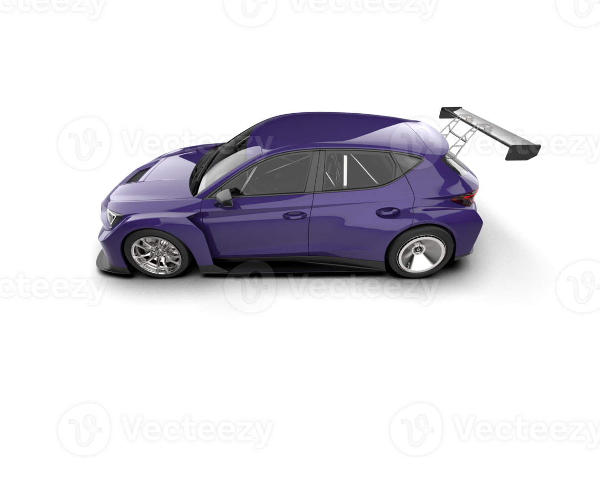 Realistic race car isolated on background. 3d rendering - illustration png