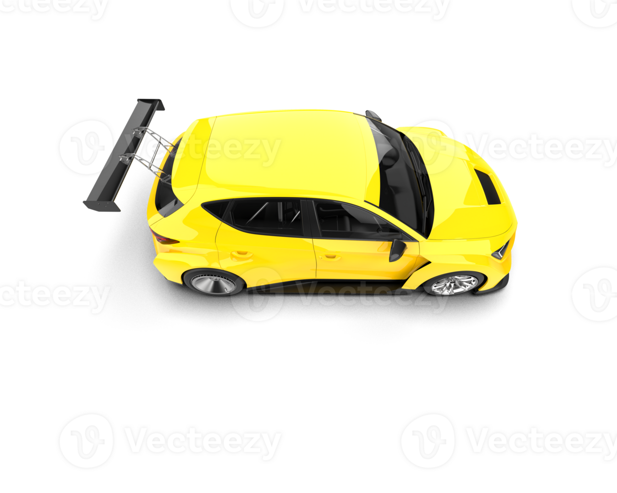 Realistic race car isolated on background. 3d rendering - illustration png