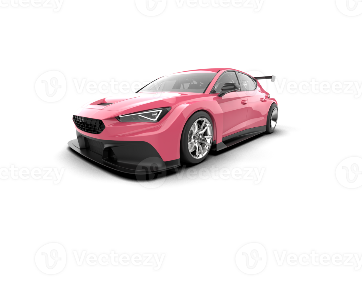 Realistic race car isolated on background. 3d rendering - illustration png