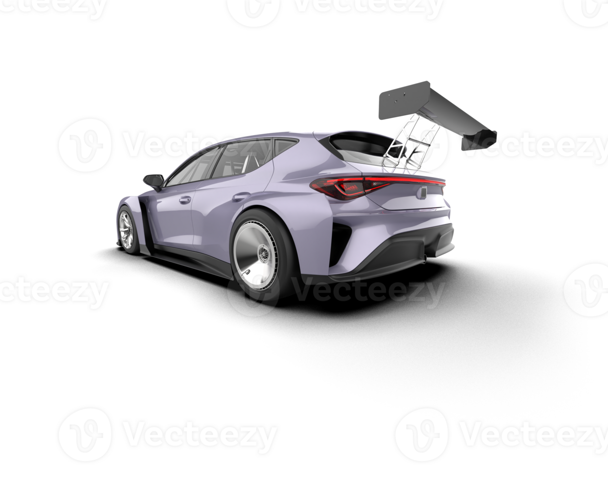 Realistic race car isolated on background. 3d rendering - illustration png